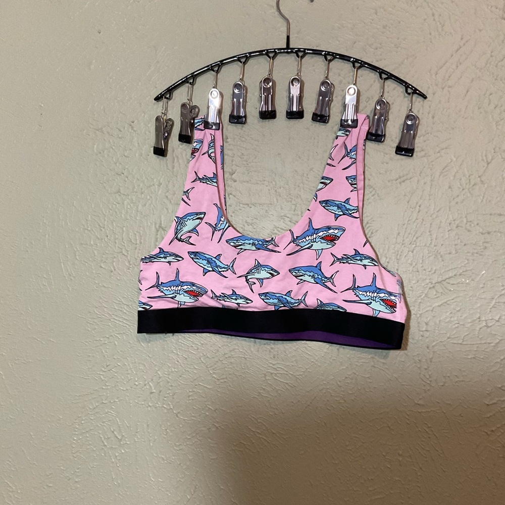 MeUndies Pink Shark Print Bralette